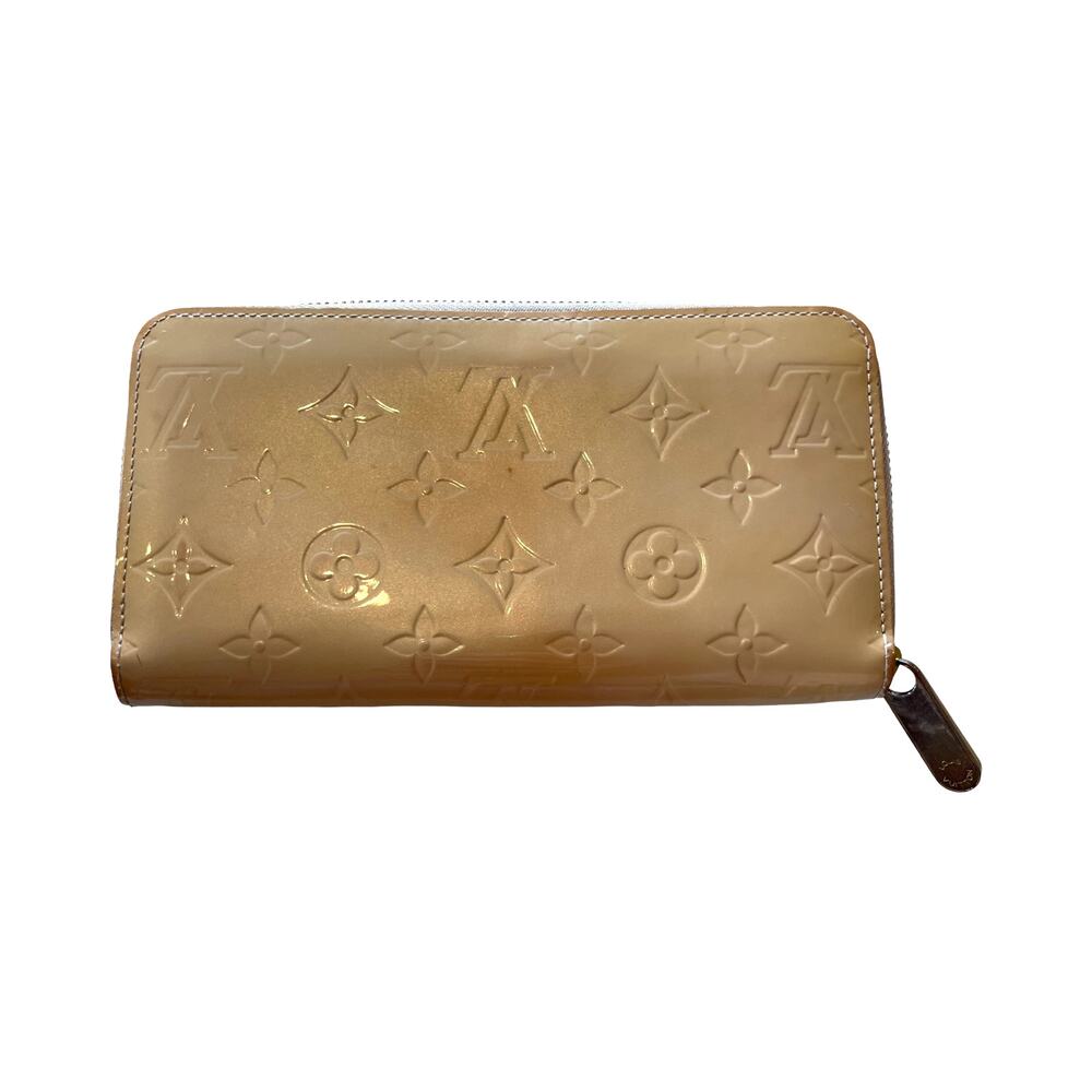 Louis Vuitton Zippy Wallet Noisette Monogram Vernis Patent Leather 2009